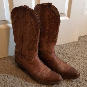 Leather cowboy boots